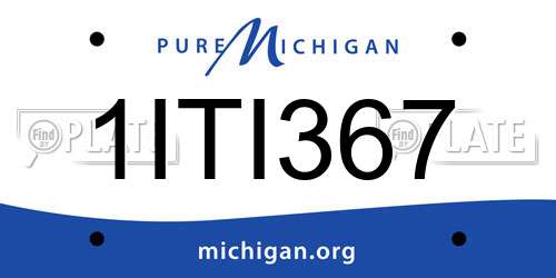 1ITI367 Michigan License Plate