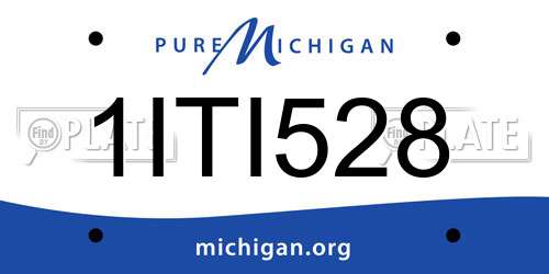 1ITI528 Michigan License Plate
