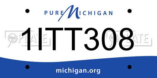 1ITT308 Michigan License Plate