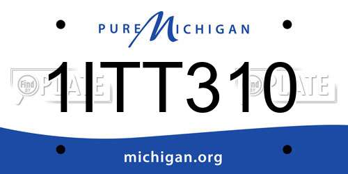 1ITT310 Michigan License Plate