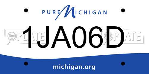 1JA06D Michigan License Plate
