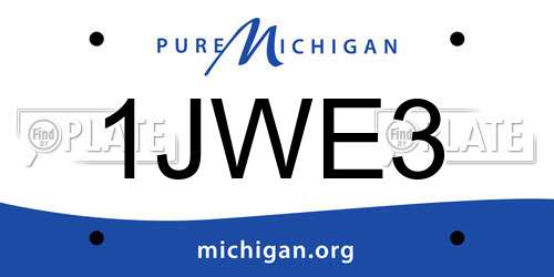 1JWE3 Michigan License Plate