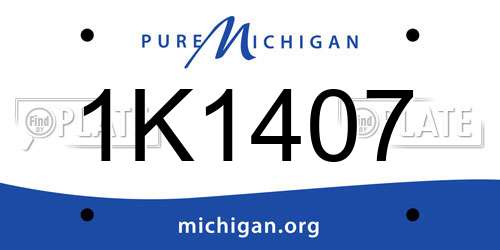 1K1407 Michigan License Plate