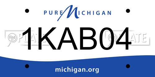 1KAB04 Michigan License Plate