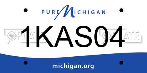 1KAS04 Michigan License Plate