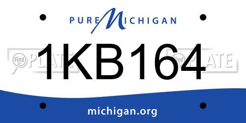 1KB164 Michigan License Plate