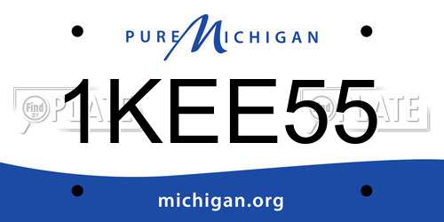 1KEE55 Michigan License Plate