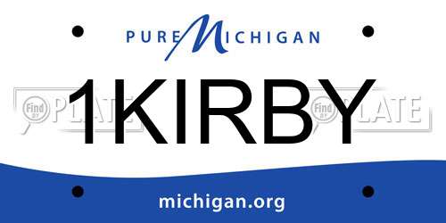 1KIRBY Michigan License Plate
