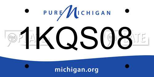 1KQS08 Michigan License Plate