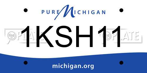 1KSH11 Michigan License Plate