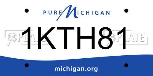1KTH81 Michigan License Plate