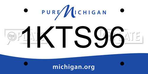 1KTS96 Michigan License Plate