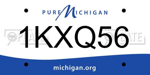 1KXQ56 Michigan License Plate