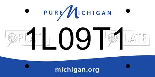 1L09T1 Michigan License Plate