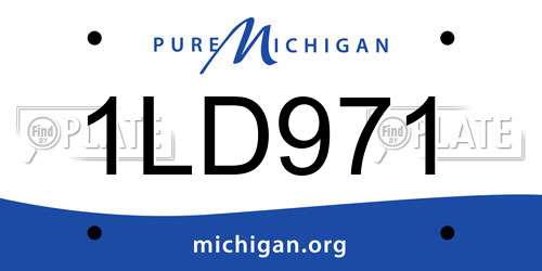 1LD971 Michigan License Plate