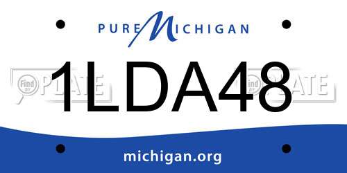 1LDA48 Michigan License Plate