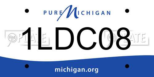 1LDC08 Michigan License Plate