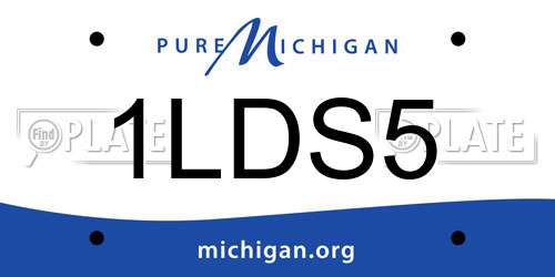 1LDS5 Michigan License Plate
