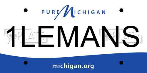1LEMANS Michigan License Plate