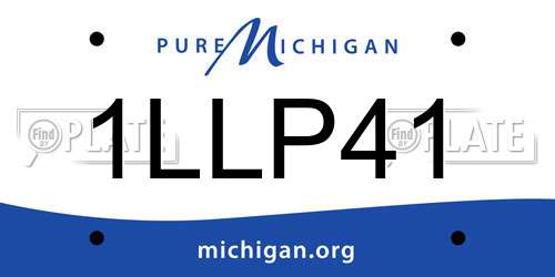 1LLP41 Michigan License Plate
