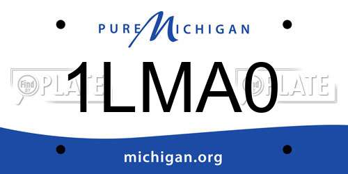 1LMA0 Michigan License Plate