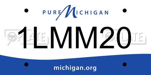 1LMM20 Michigan License Plate