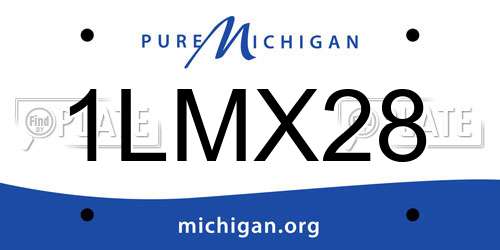 1LMX28 Michigan License Plate