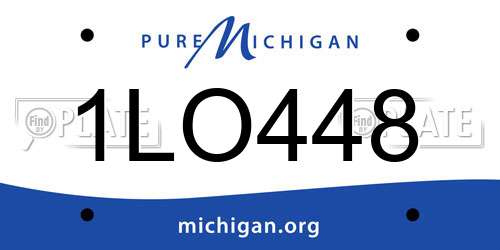 1LO448 Michigan License Plate