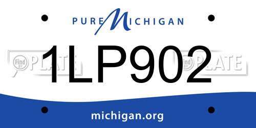 1LP902 Michigan License Plate