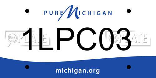 1LPC03 Michigan License Plate