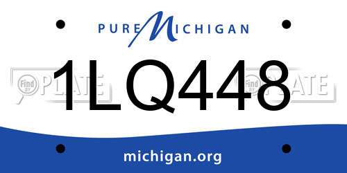 1LQ448 Michigan License Plate