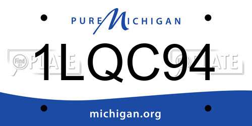 1LQC94 Michigan License Plate