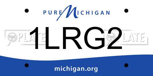 1LRG2 Michigan License Plate