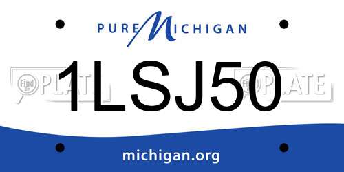 1LSJ50 Michigan License Plate