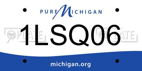 1LSQ06 Michigan License Plate