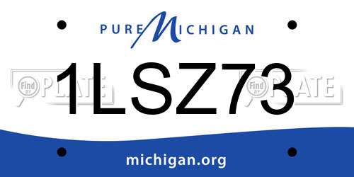 1LSZ73 Michigan License Plate