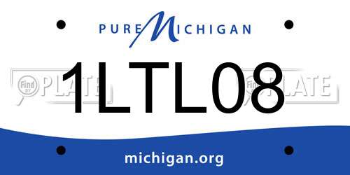 1LTL08 Michigan License Plate