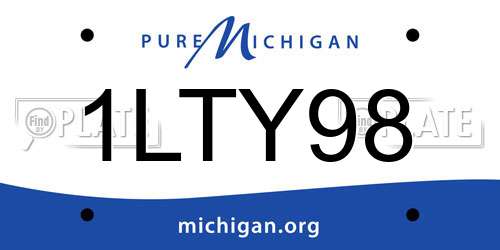 1LTY98 Michigan License Plate
