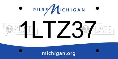 1LTZ37 Michigan License Plate