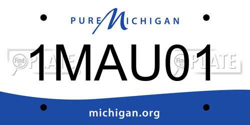1MAU01 Michigan License Plate