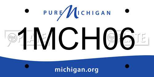 1MCH06 Michigan License Plate