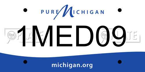 1MED09 Michigan License Plate