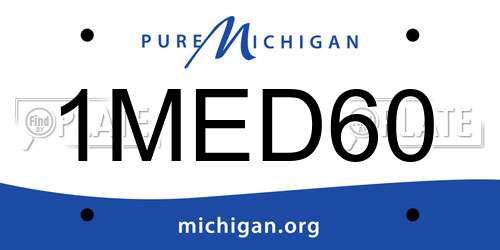 1MED60 Michigan License Plate