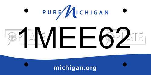 1MEE62 Michigan License Plate
