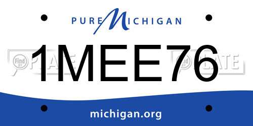 1MEE76 Michigan License Plate