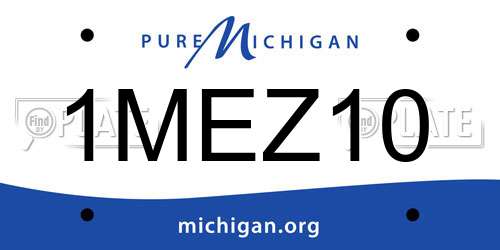 1MEZ10 Michigan License Plate