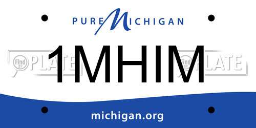 1MHIM Michigan License Plate
