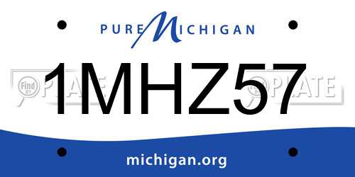1MHZ57 Michigan License Plate