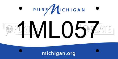 1ML057 Michigan License Plate