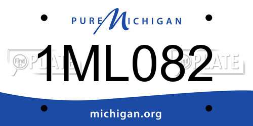 1ML082 Michigan License Plate